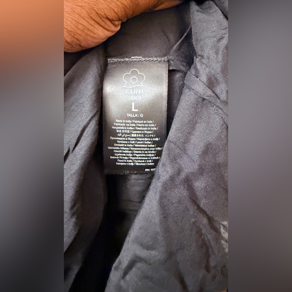 Farm Rio Black Paisley Print Long-Sleeve Mini Dress - Picture 12 of 15